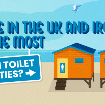 Hvor i Storbritannien og Irland er der flest strande med toiletfaciliteter?